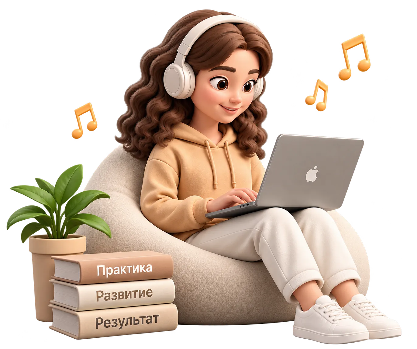 Ученица занимается вокалом самостоятельно
